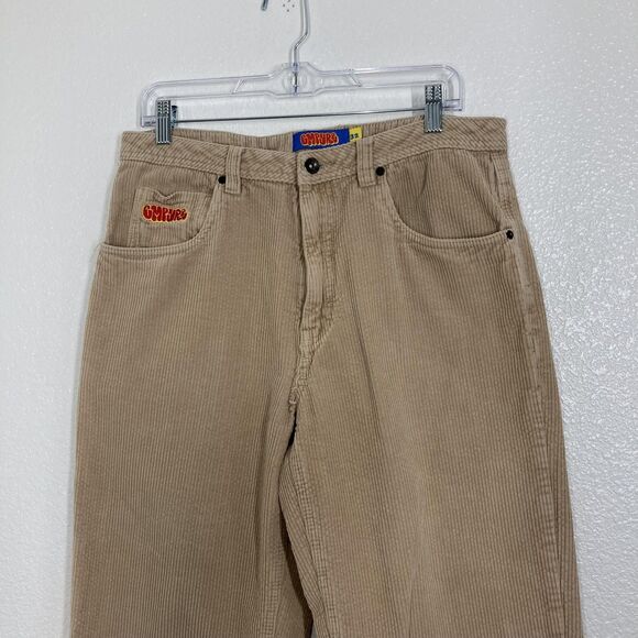 Empyre Relax Corduroy Pants Mens 32 Tan Straight Leg 5 Pocket Casual Jeans - Picture 4 of 16